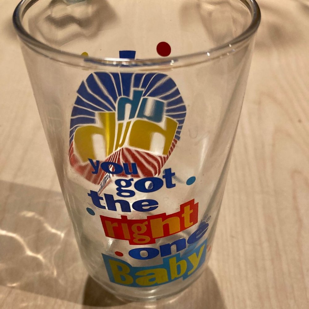 vintage diet pepsi you got the right one baby UH HUH glass drinking glass